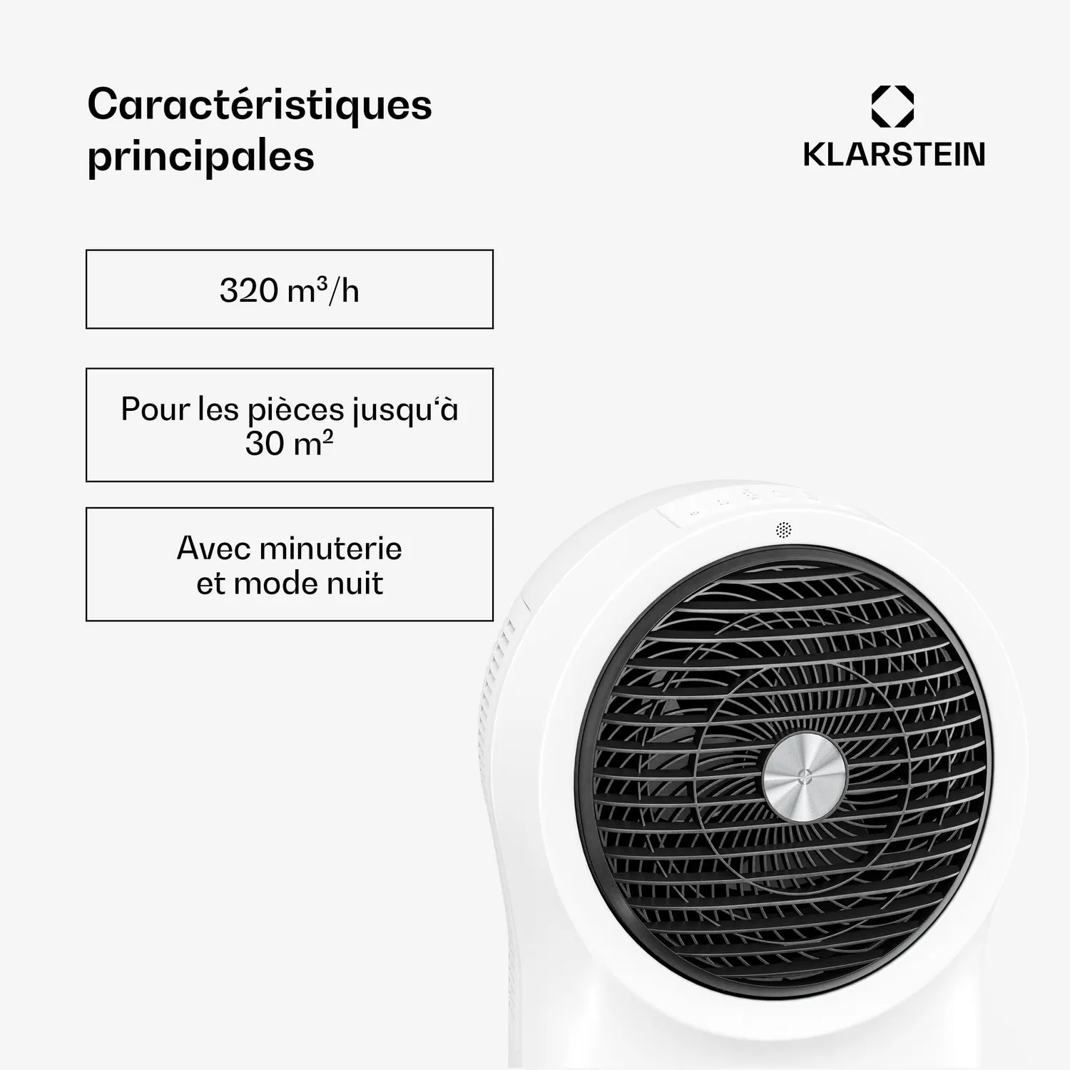 Klarstein Whirlwind rafraîchisseur 6 L blanc 30 m²