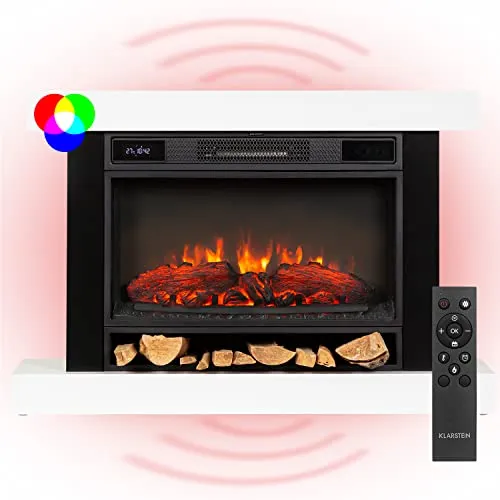 Klarstein cheminée électrique 1900 W effet flamme LED
