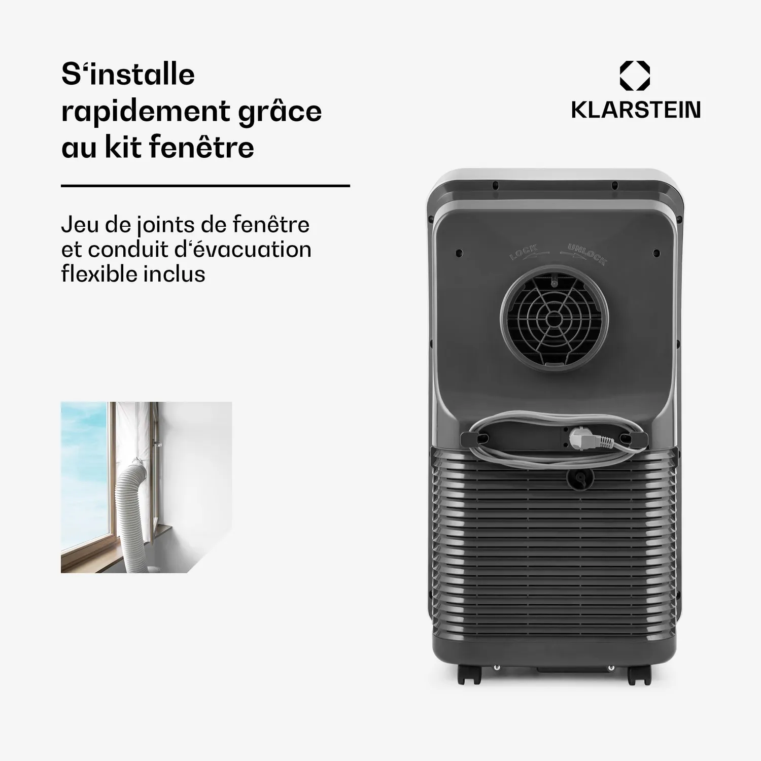 Klarstein climatiseur mobile 7000 BTU 4 en 1 silencieux
