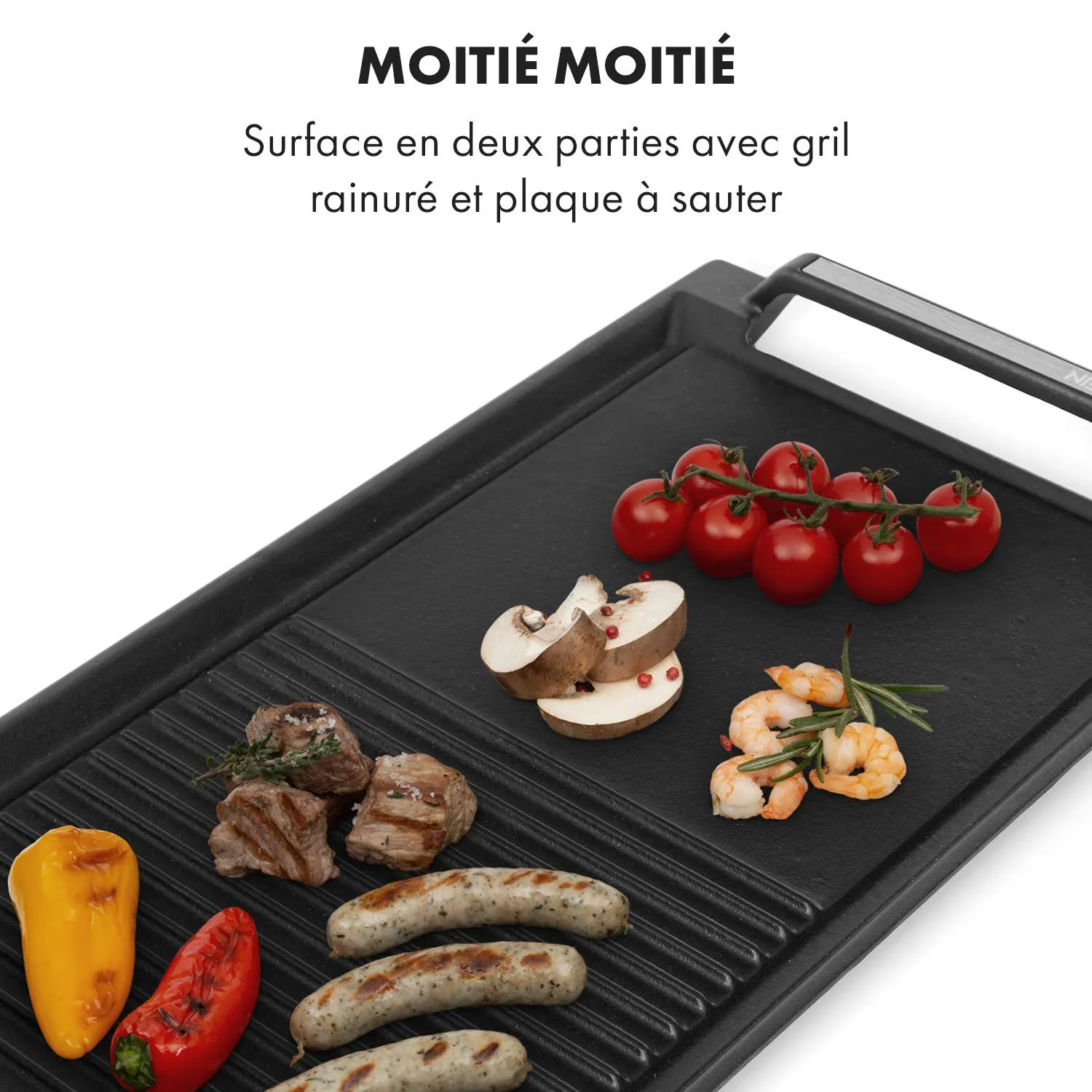Klarstein Delicatessa plaque grill induction 43,5 x 23 cm antiadhésive