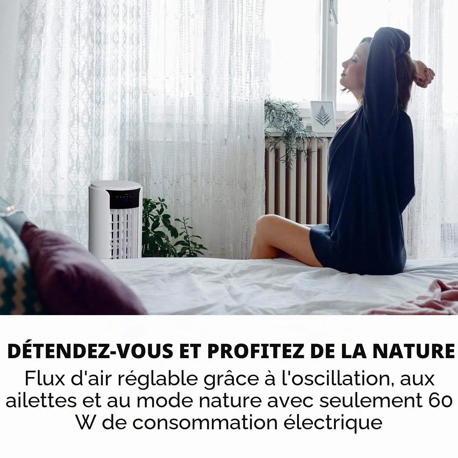 Klarstein Skyscraper Horizon rafraîchisseur d'air 3,5 L gris