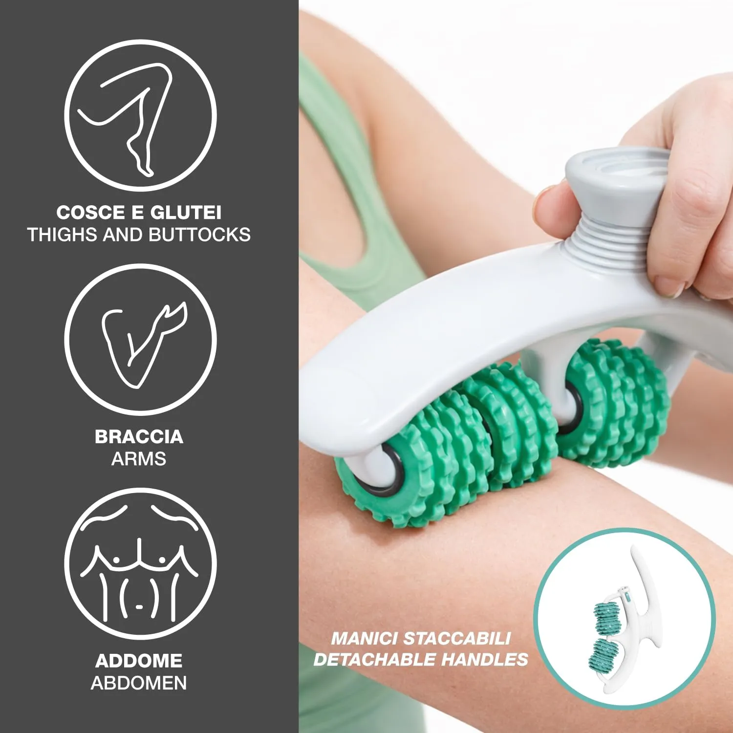 Beper C301ABE500 rouleau massage anti-cellulite manuel