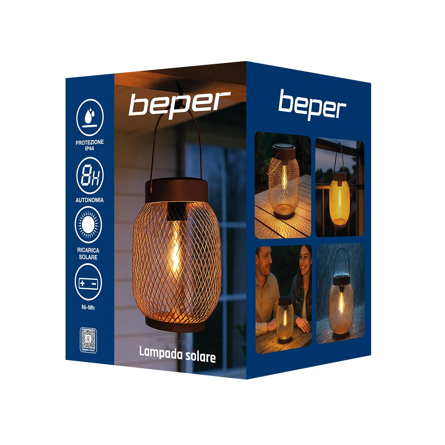 Beper Mira P207ILO302 lampe solaire extérieur corten