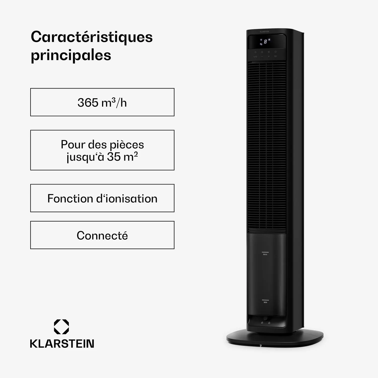 Klarstein Mistral Smart rafraîchisseur d'air noir 4 L