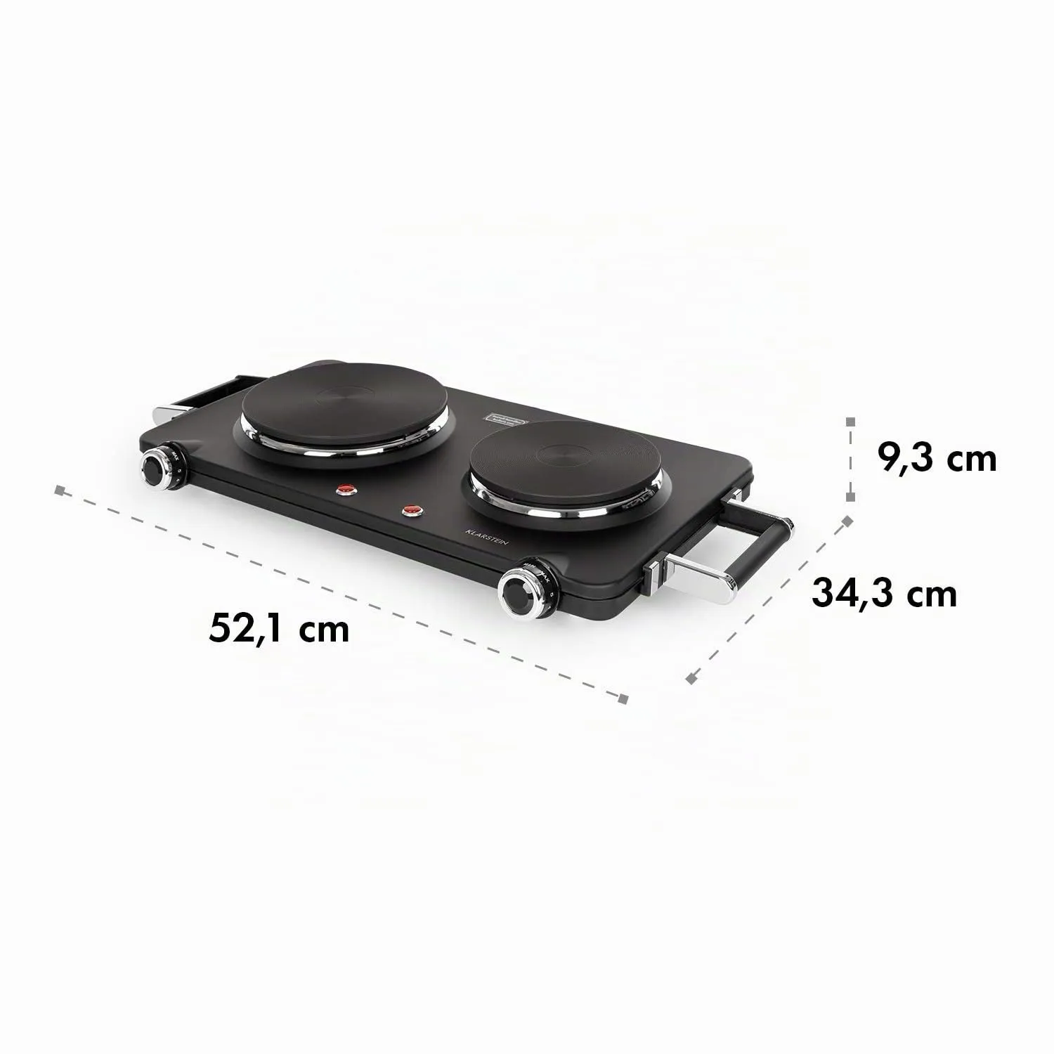 Klarstein Cookorama double plaque cuisson 2250W noire fonte