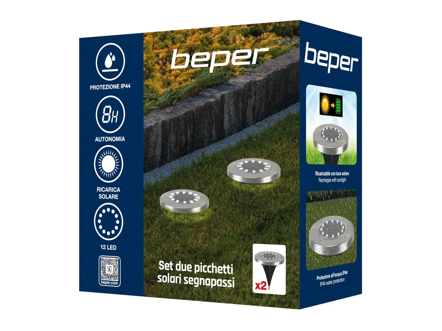 Beper P207ILO020 lampes solaires jardin x2 IP44
