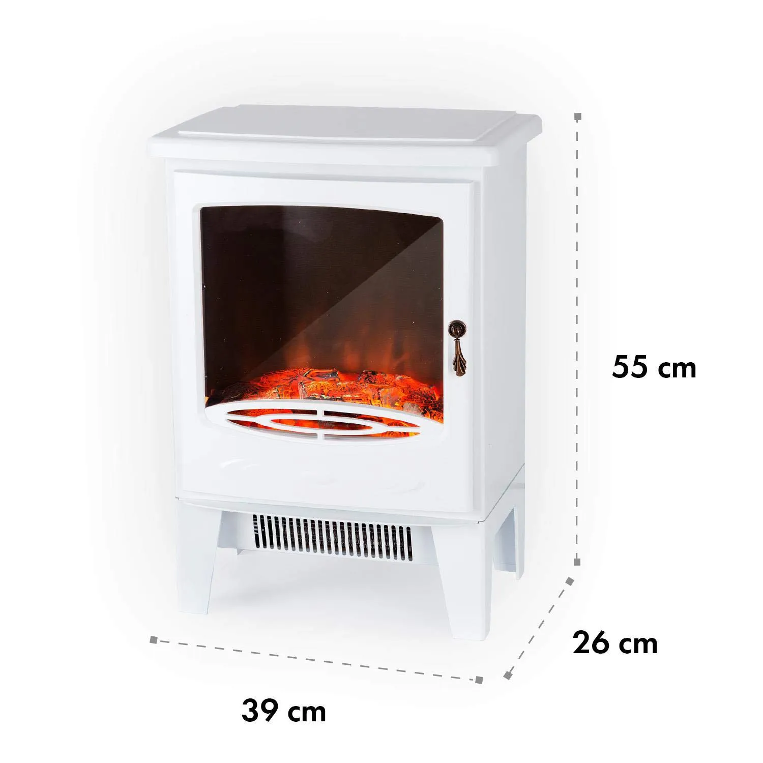 Klarstein Meran cheminée électrique blanche 1850W flamme