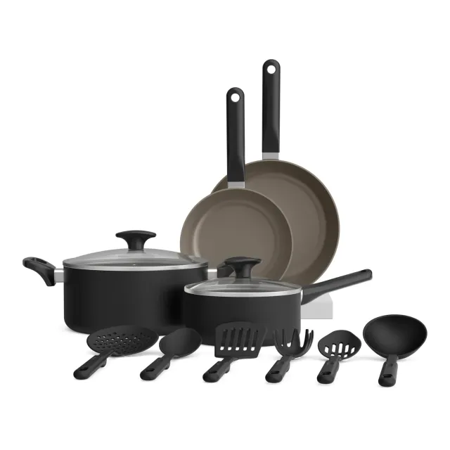 La Bella batterie de cuisine 12 pièces noir céramique