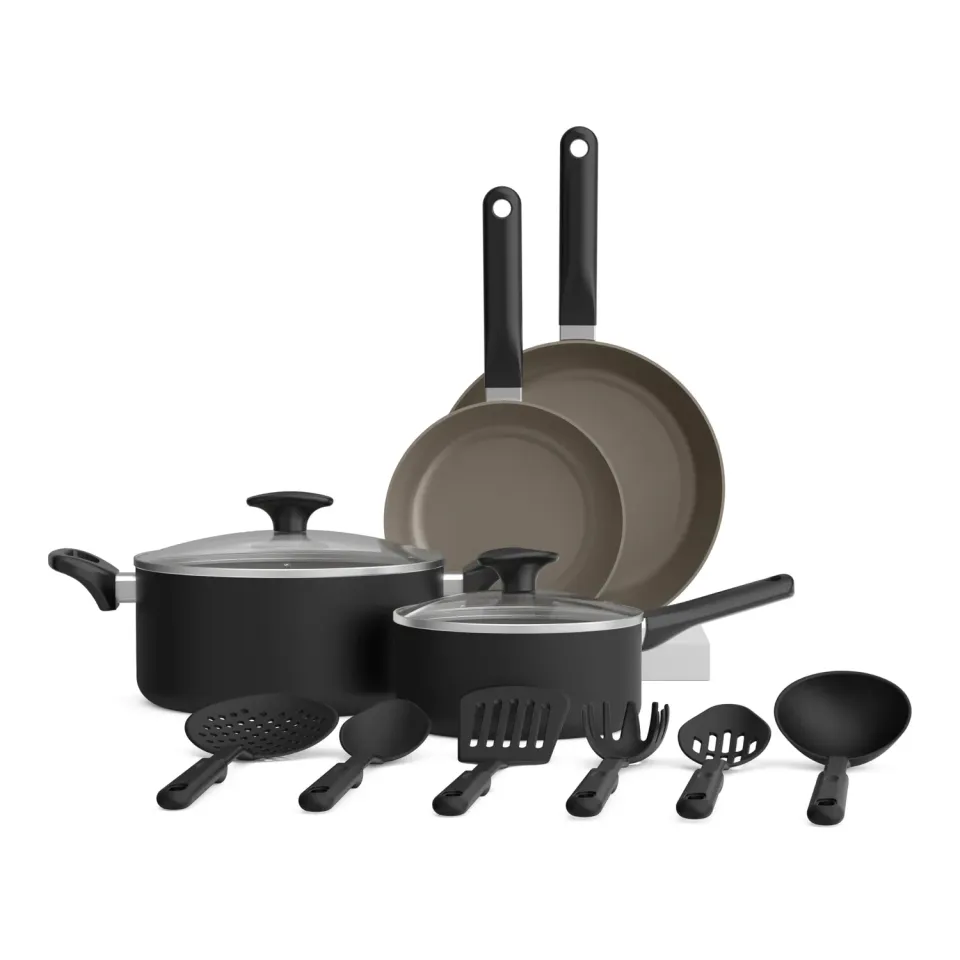 La Bella batterie de cuisine 12 pièces noir céramique