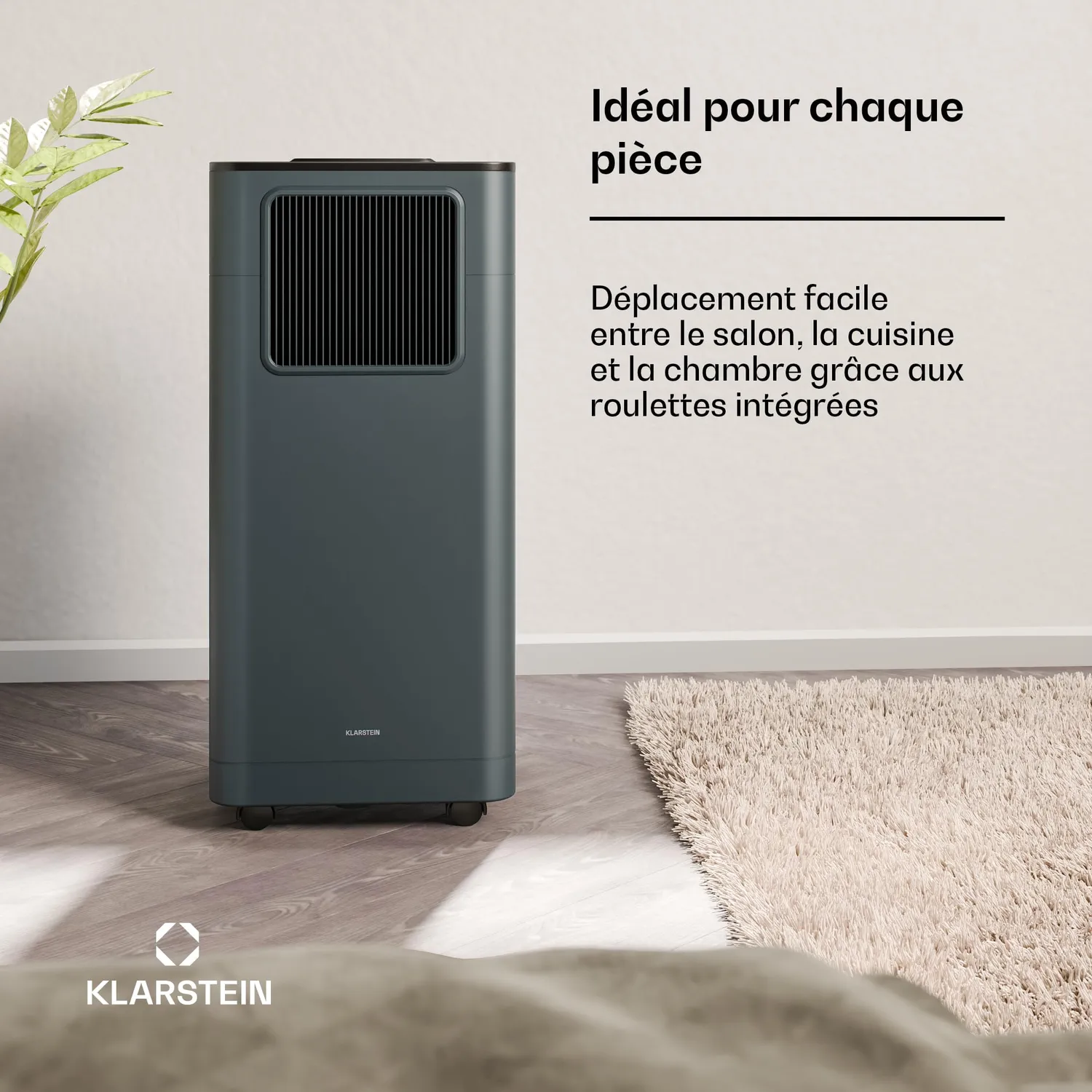 Klarstein Breeze Box Climatiseur Mobile 11000 BTU Anthracite