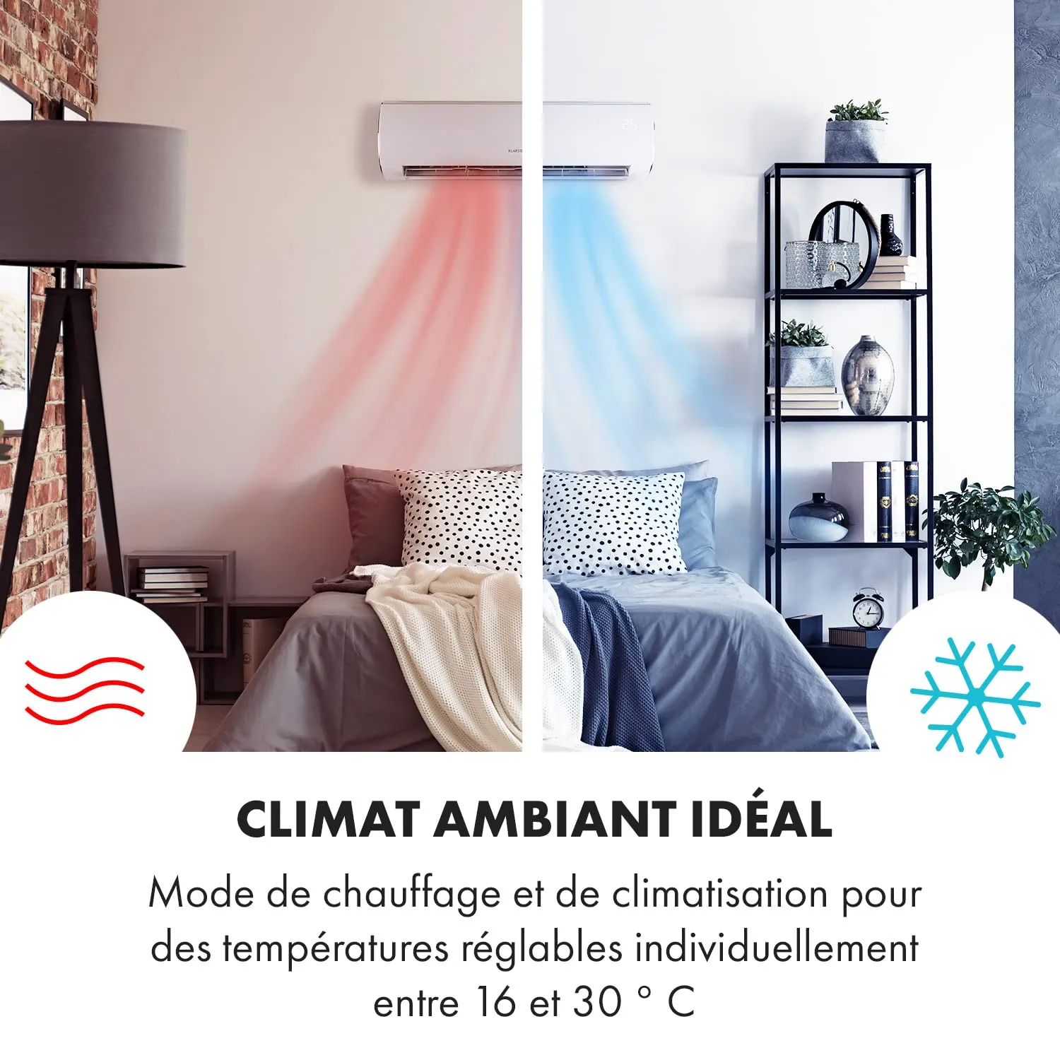 Klarstein climatiseur 18000 BTU/h 5,2 kW classe A