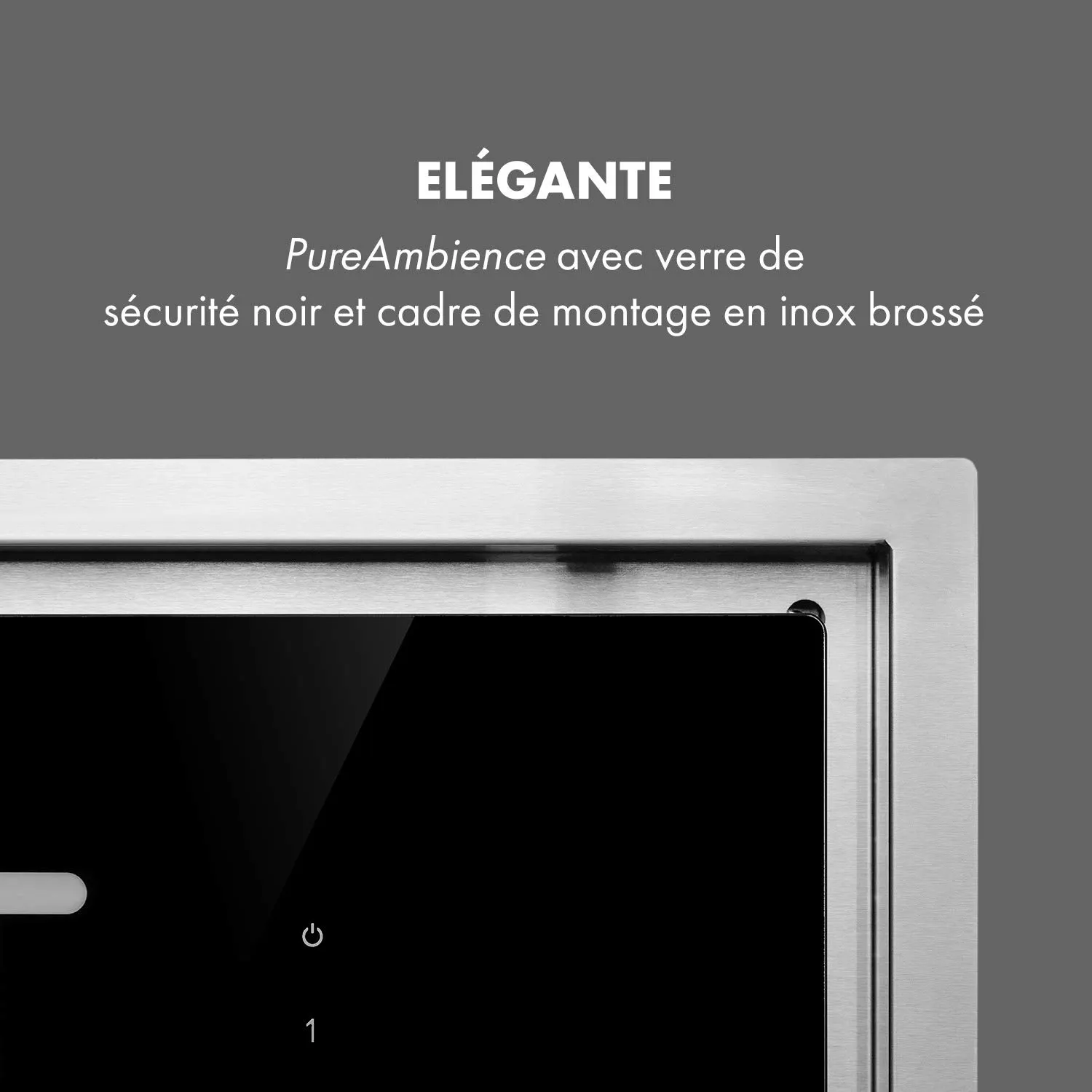 Klarstein High Line hotte plafond 77cm noire 410m³/h