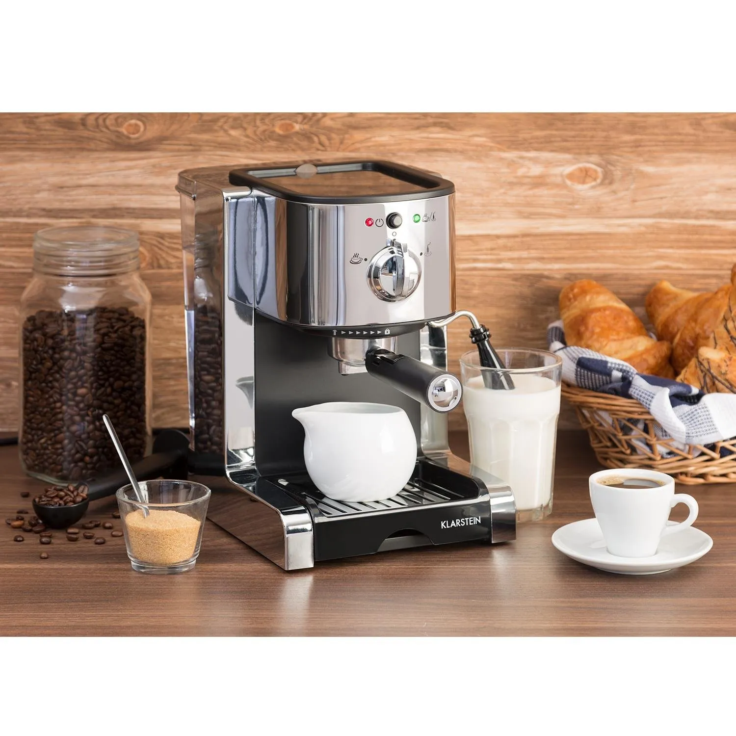 Klarstein Passionata machine expresso argent 15 bars