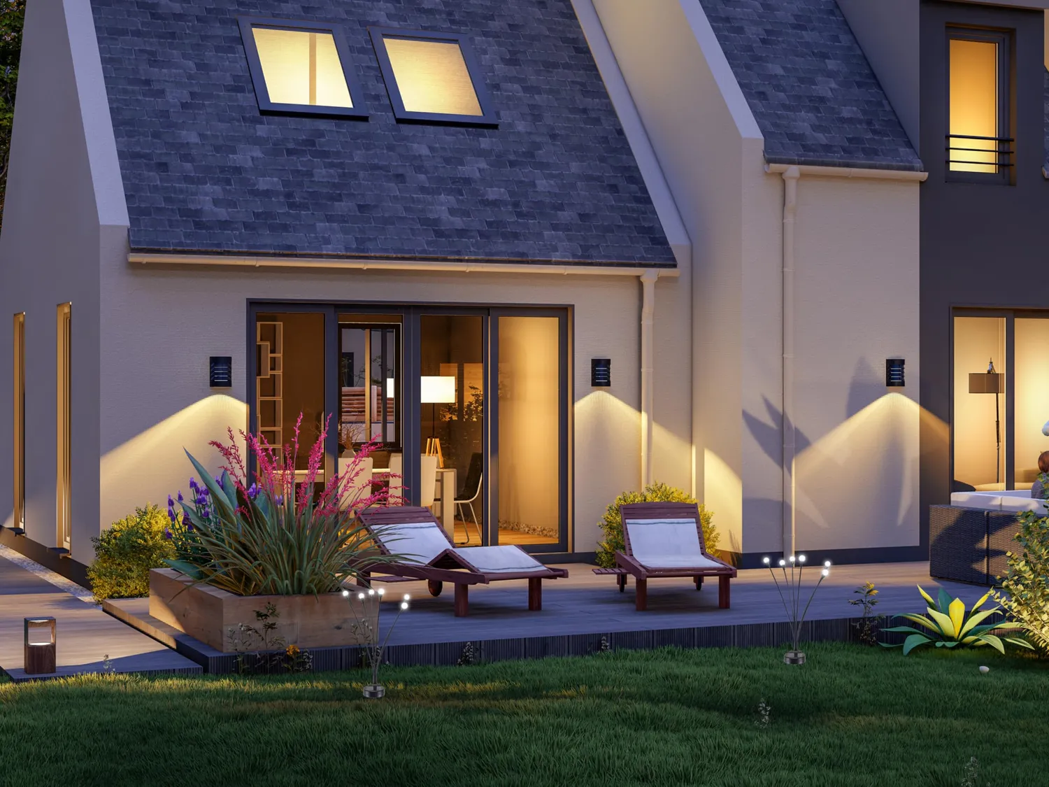 Beper lampe solaire jardin 6 LED lucioles piquet