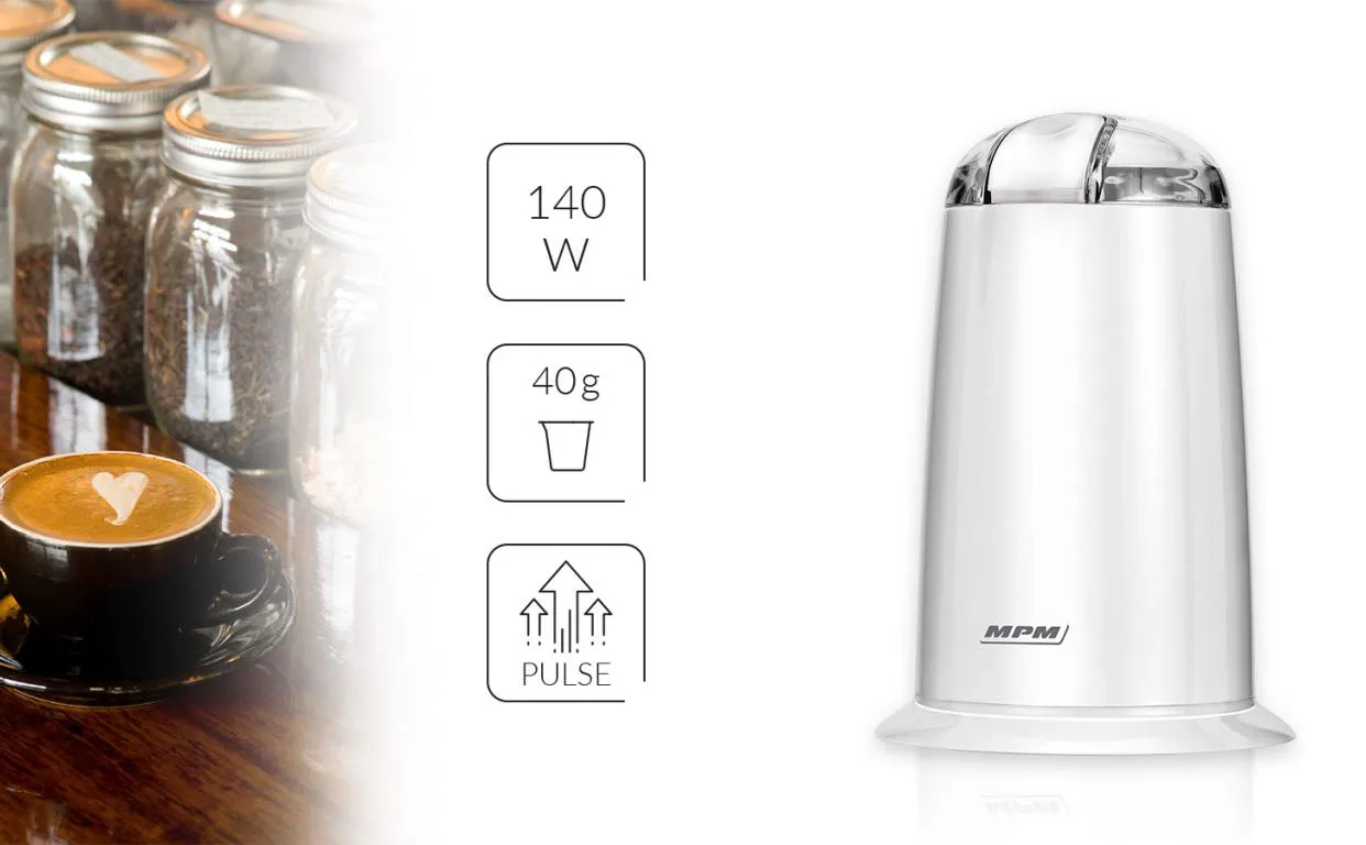 MPM MMK-07 moulin à café électrique 40 g blanc