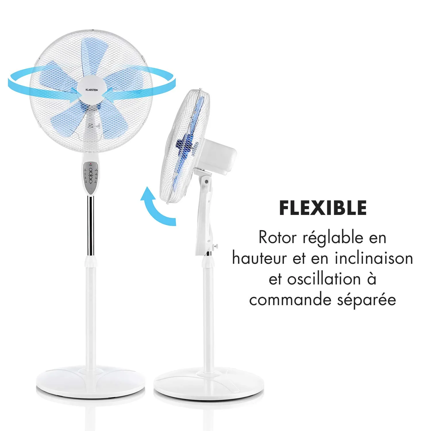 Klarstein Summerjam ventilateur sur pied blanc 41 cm