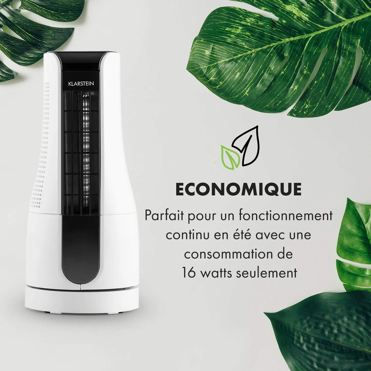Klarstein Skyscraper Office ventilateur de table blanc 16 W silencieux