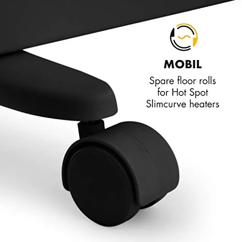 Klarstein Hot Spot Slimcurve roulettes noires rechange