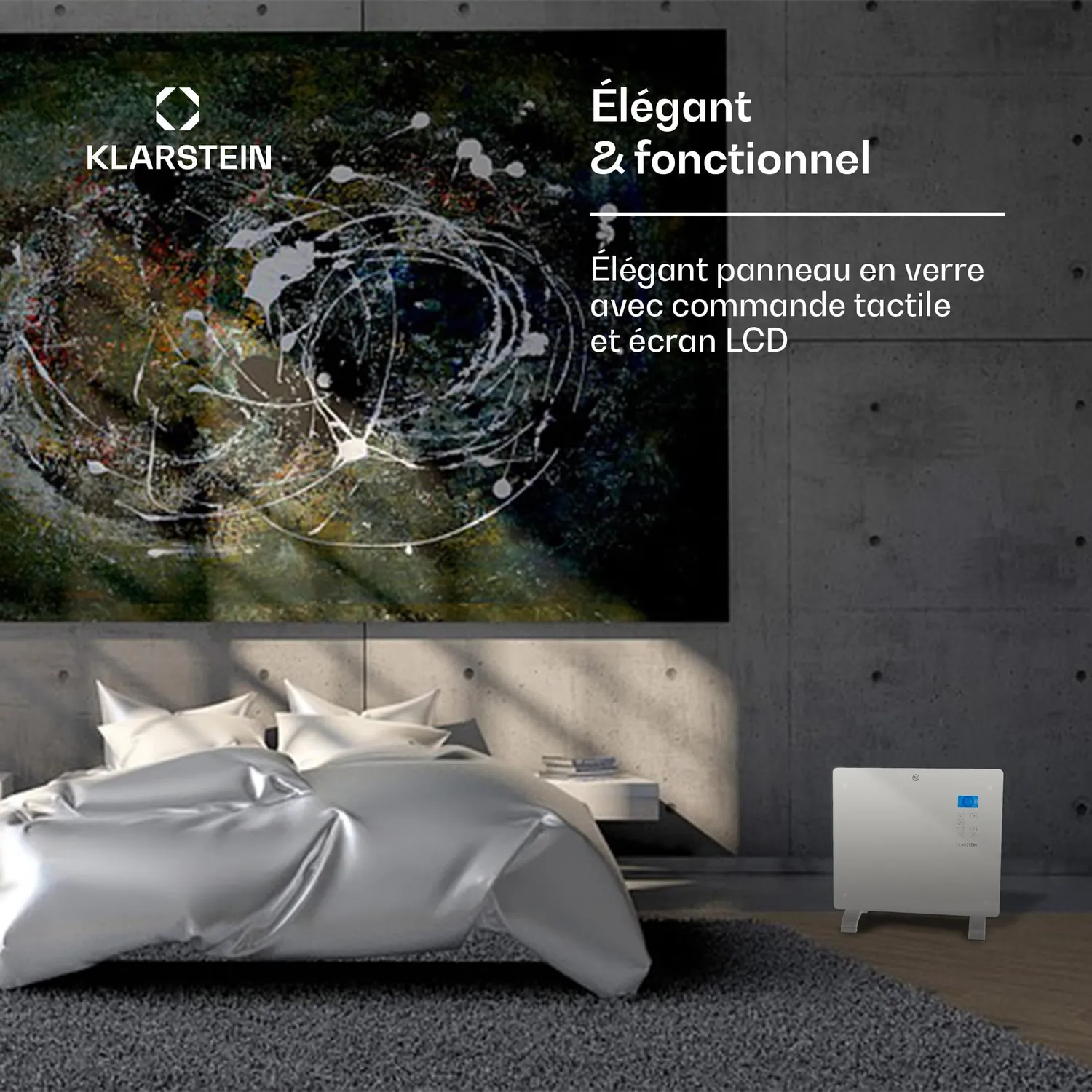 Klarstein convecteur électrique 1000W blanc 20m²