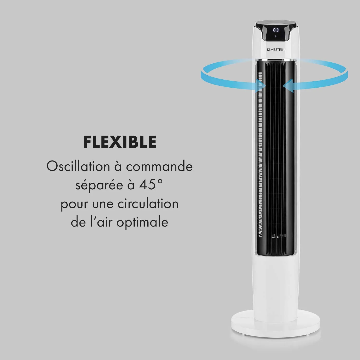 Klarstein Empire State ventilateur colonne blanc 6 vitesses