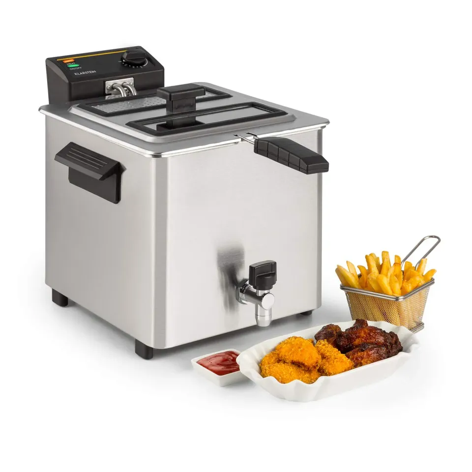 Klarstein Family Fry friteuse 8L 3000W inox vidange huile