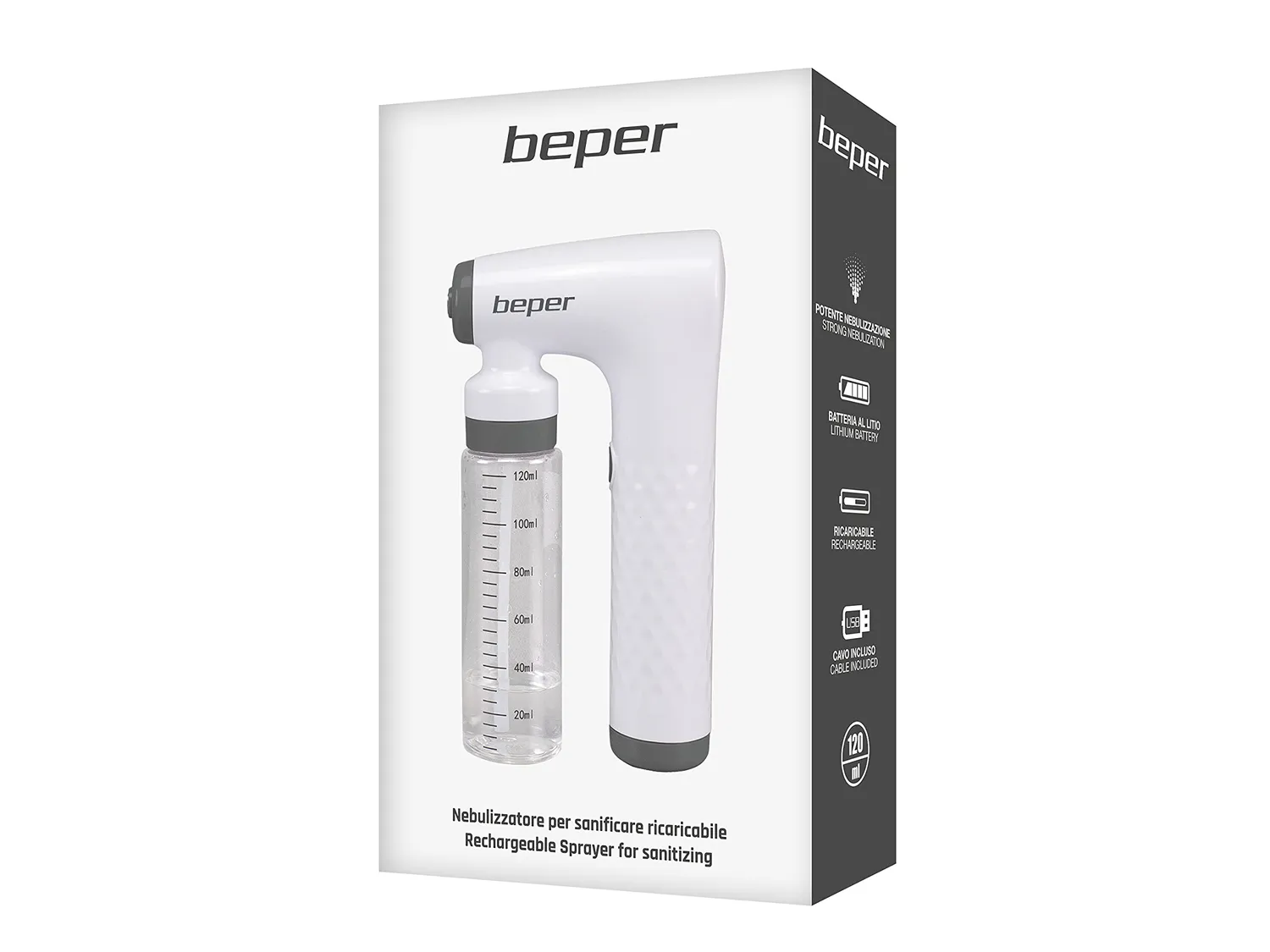 Beper P202VAL110 pulvérisateur électrique 120 ml rechargeable