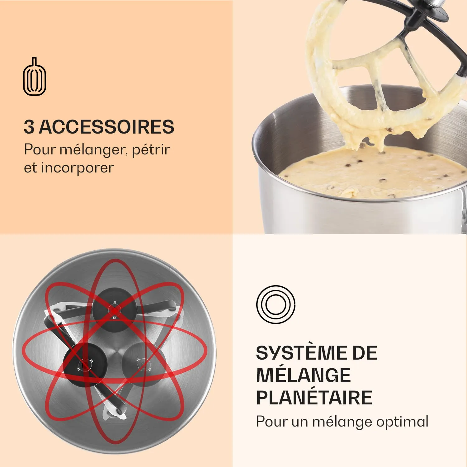 Klarstein Lucia robot cuisine orange 1200W 5L