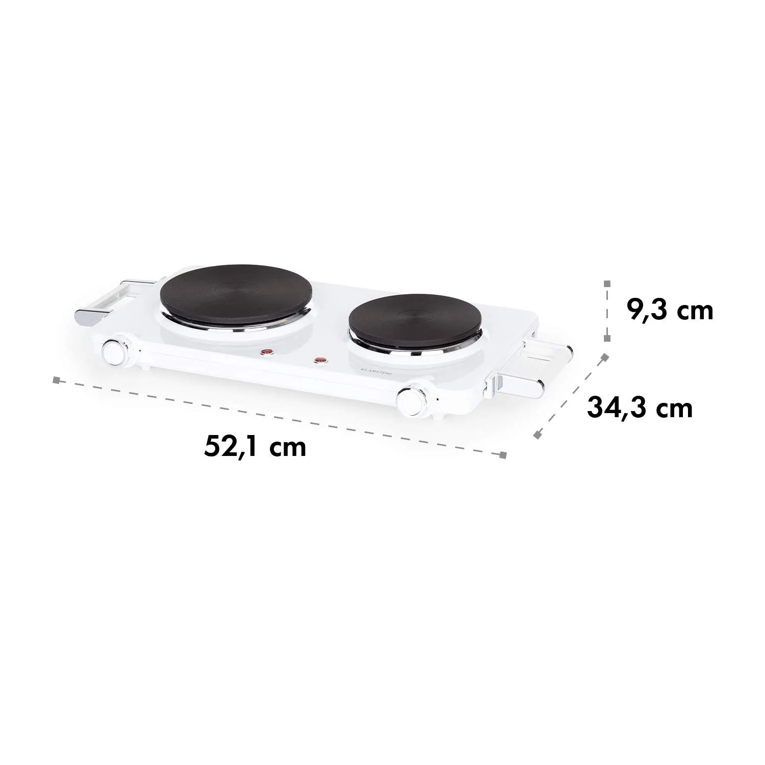 Klarstein Cookorama plaque de cuisson électrique double blanche