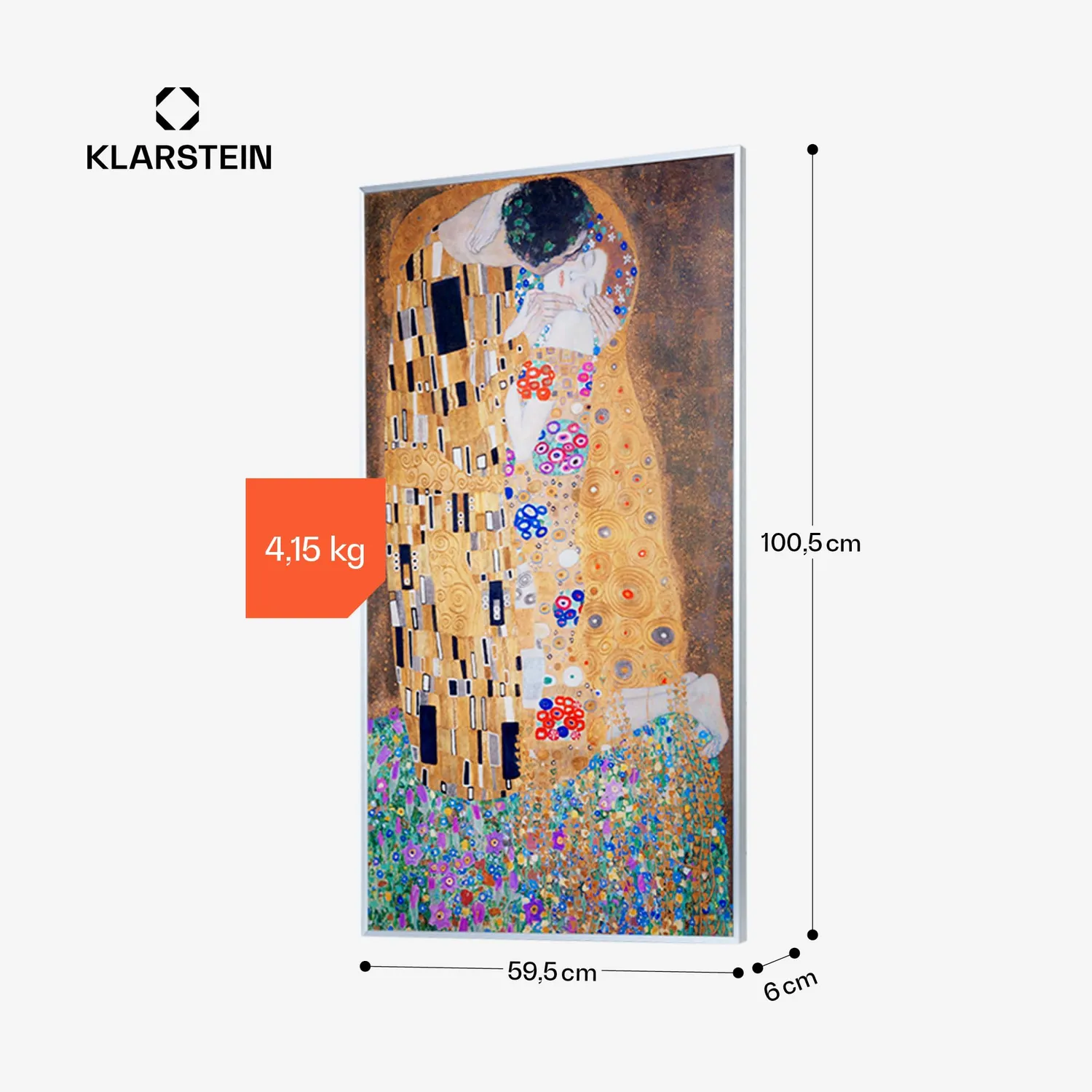 Klarstein radiateur infrarouge 600W 101x60 baiser plat