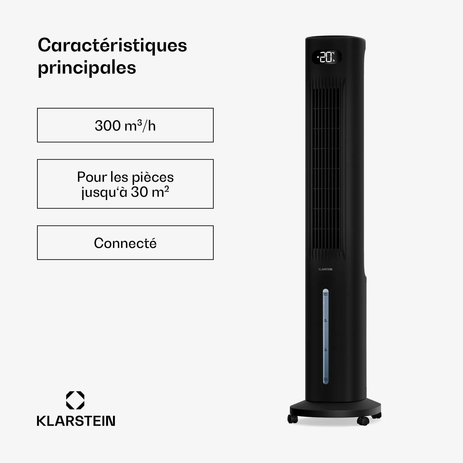 Klarstein Polar Smart rafraîchisseur 5 L noir 30 m²