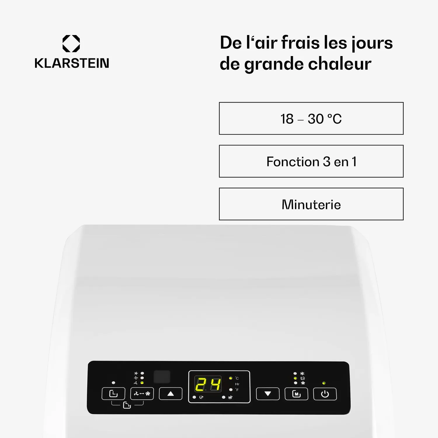 Klarstein climatiseur mobile 10000 BTU 4 en 1 silencieux
