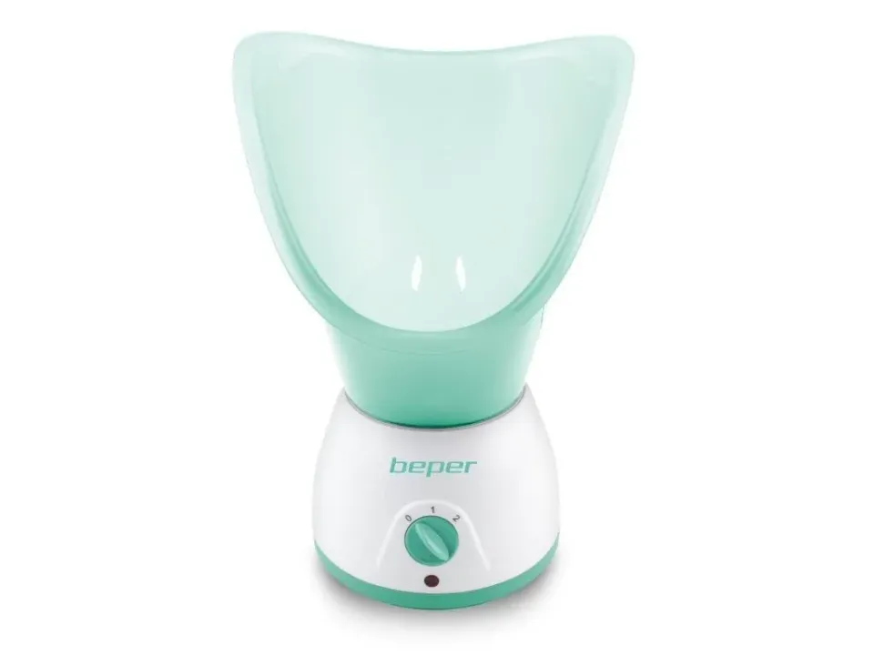 Beper 40.967N sauna facial vapeur blanc vert aromathérapie