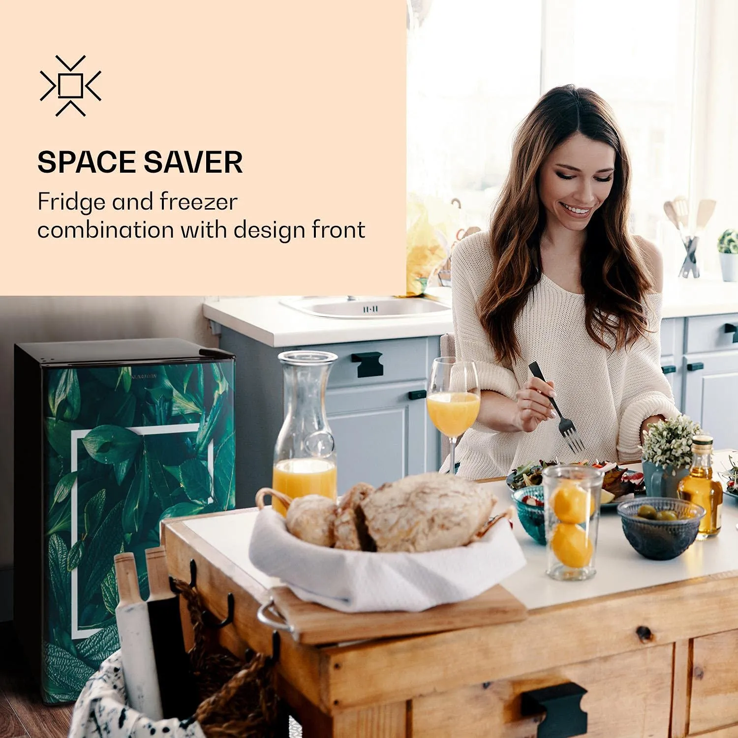 Klarstein CoolArt combiné réfrigérateur 79 L design forêt