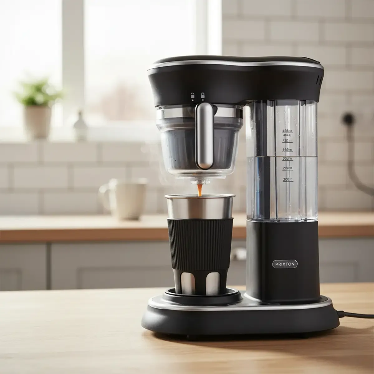 Prixton Capri cafetière avec broyeur 450 ml grains