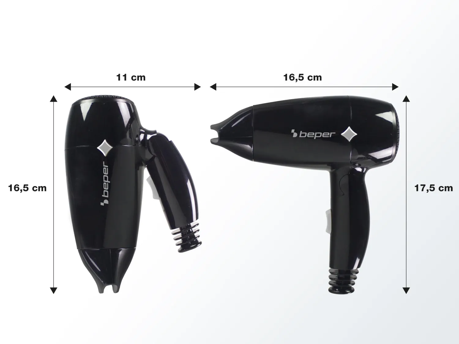 Beper P301ASC100 sèche-cheveux pliable noir 1200 W
