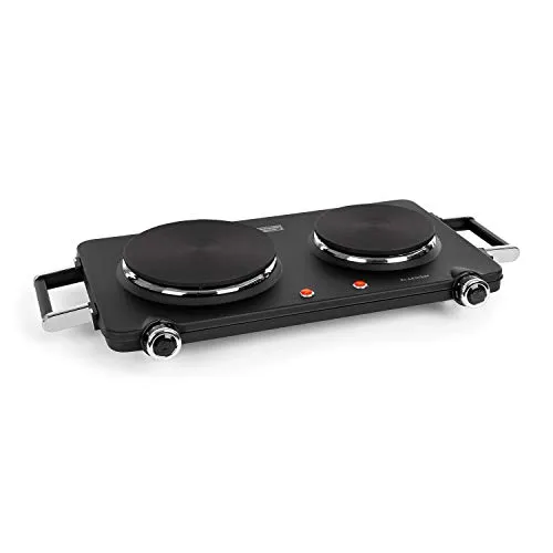 Klarstein Cookorama double plaque cuisson 2250W noire fonte