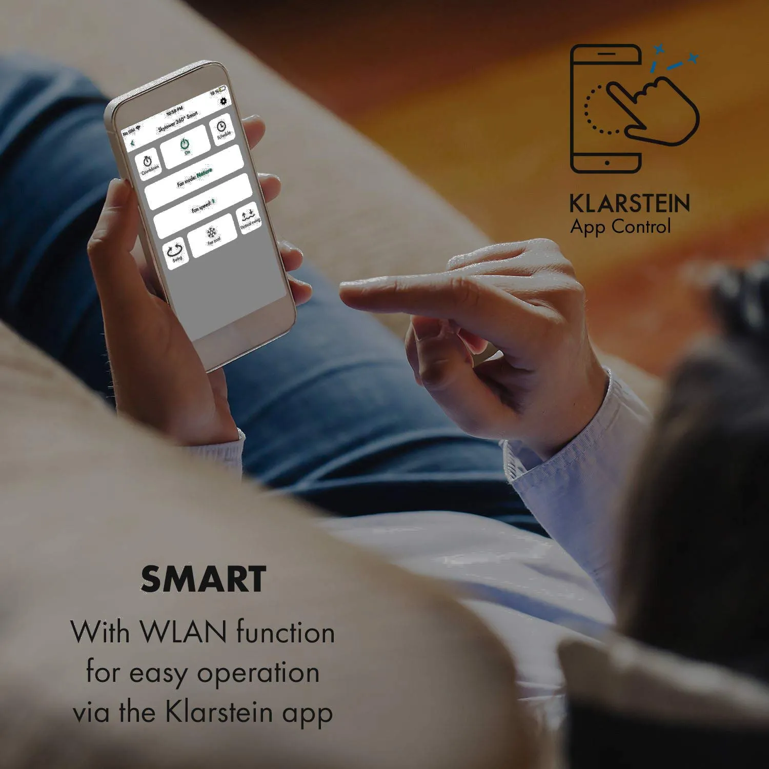 Klarstein Skytower Grand Smart rafraîchisseur gris 480 m³/h