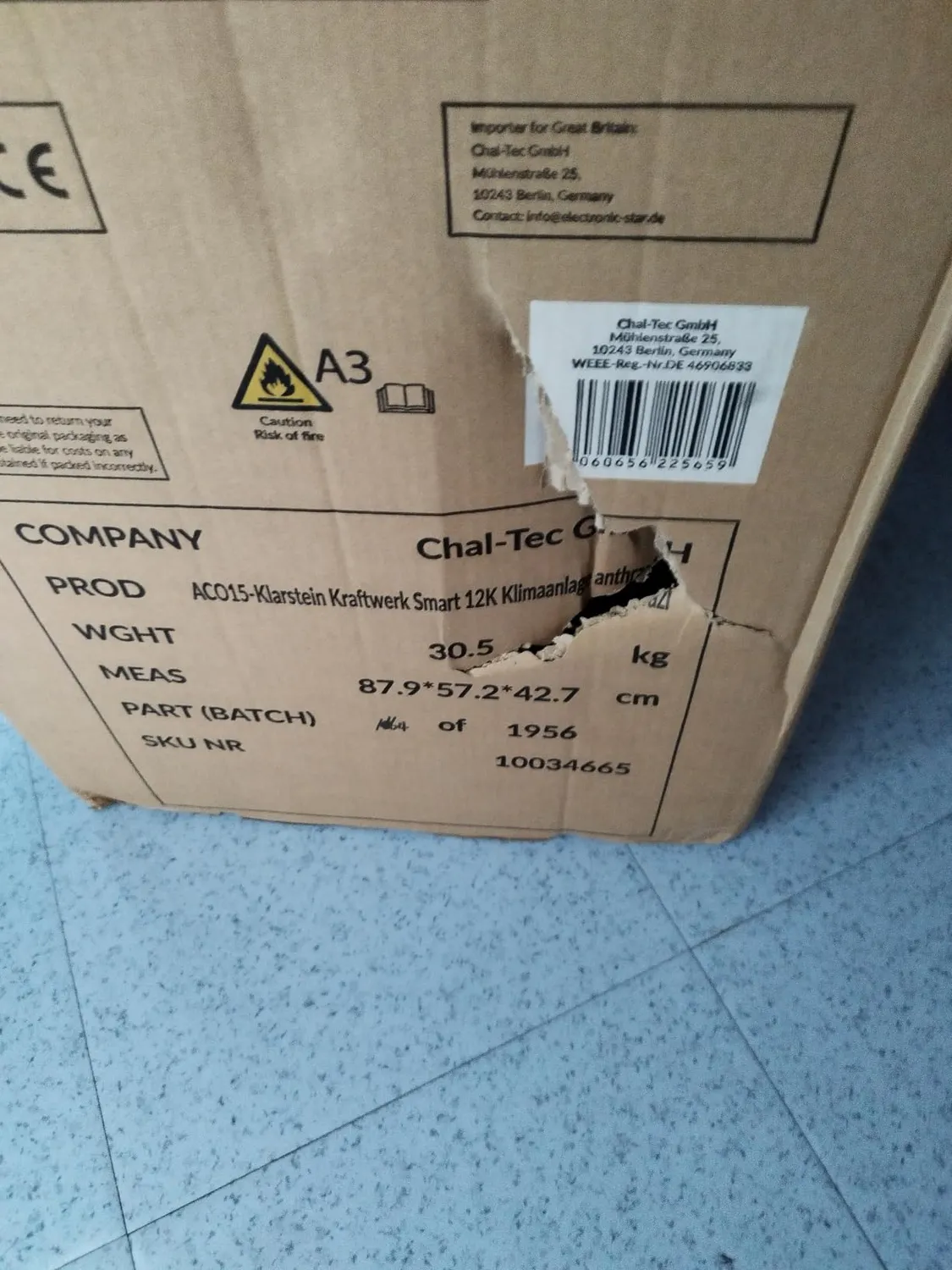 Klarstein Kraftwerk Smart climatiseur mobile 12000 BTU blanc