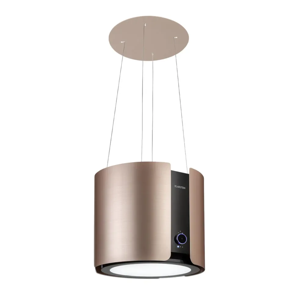 Klarstein Skyfall Hotte Îlot Suspendue Rose Gold 413 m³/h
