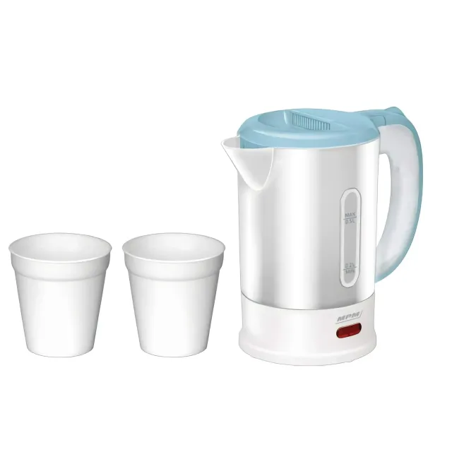 MPM MCZ-88 bouilloire électrique 0,5 L blanche voyage
