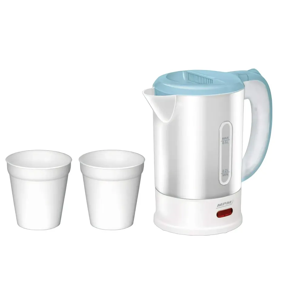 MPM MCZ-88 bouilloire électrique 0,5 L blanche voyage