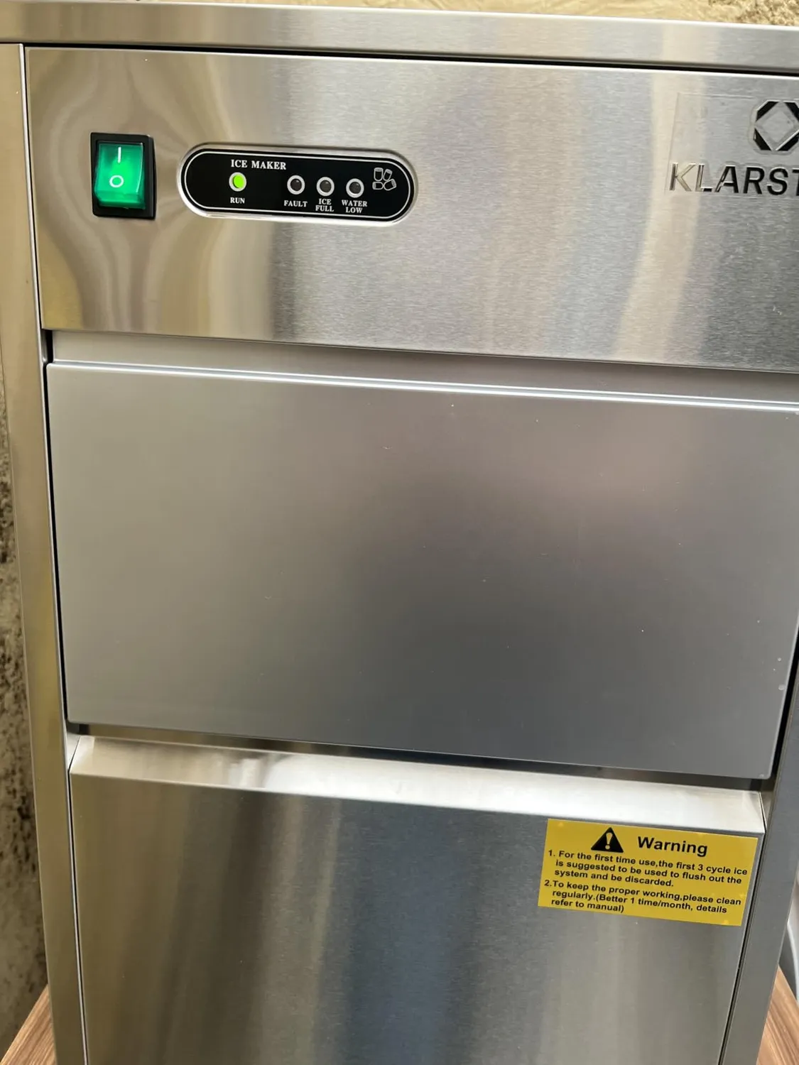 Klarstein Powericer machine à glaçons 20 kg/jour argent