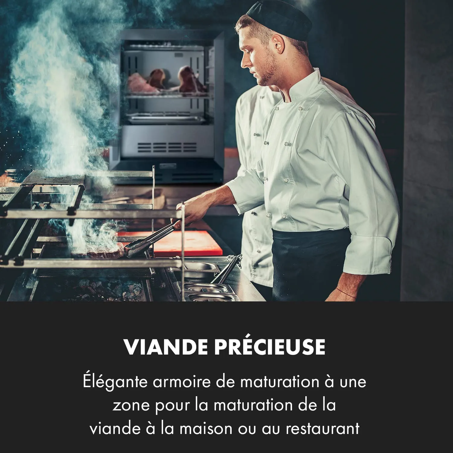 Klarstein Steakhouse frigo maturation 98 L argent
