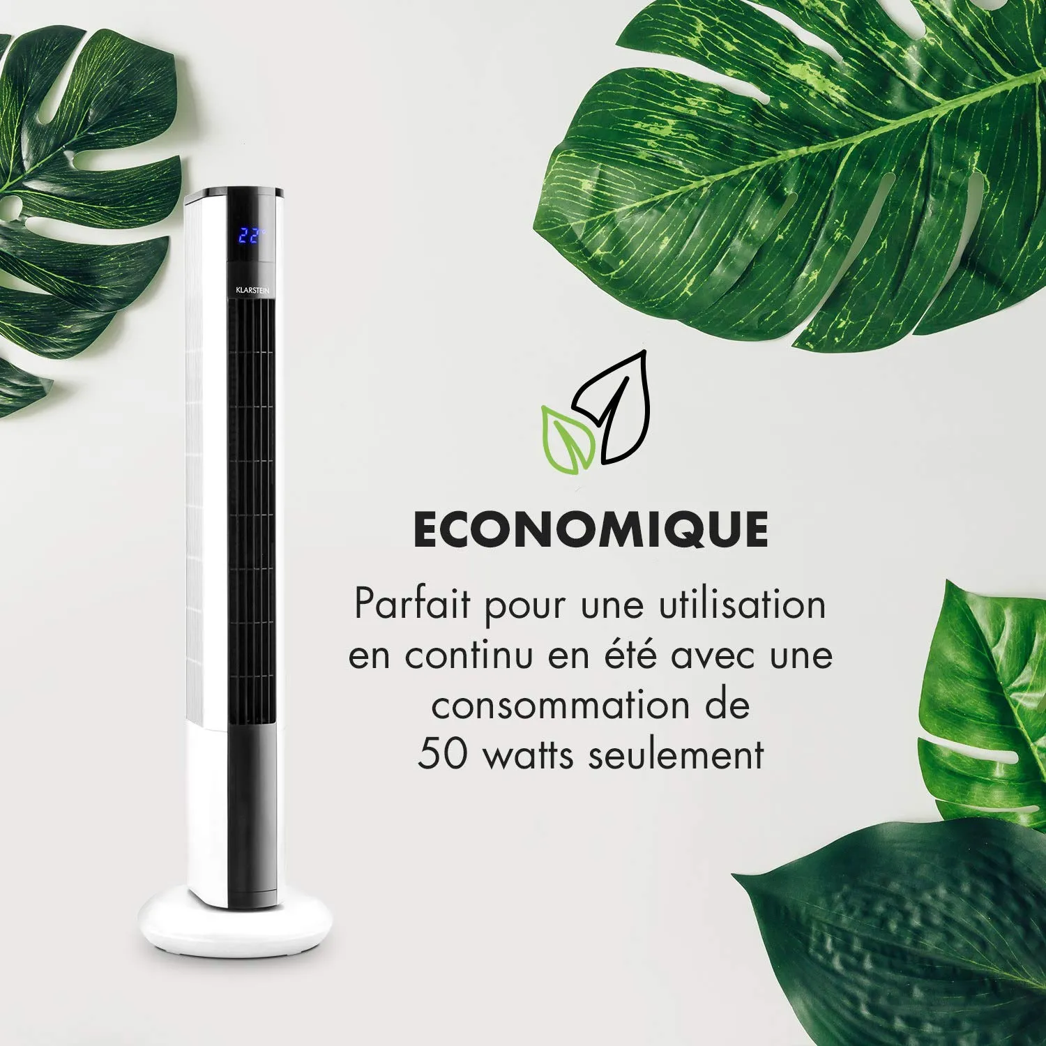 Klarstein Skyscraper 3G ventilateur tour blanc 48W