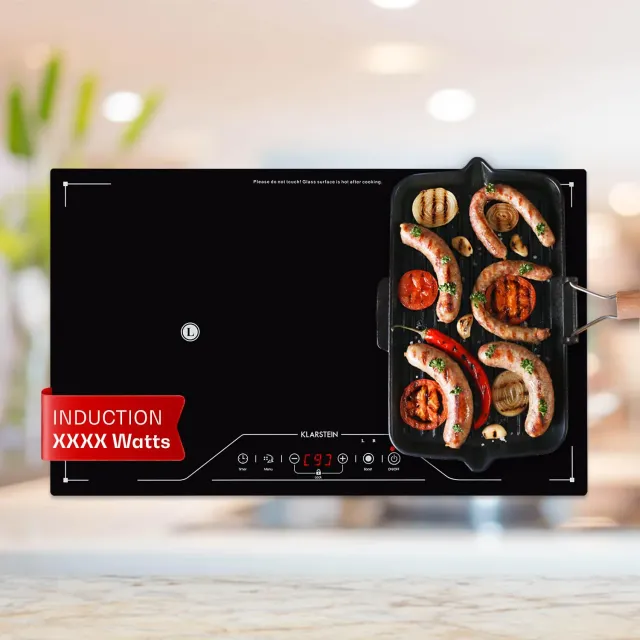 Klarstein Plaque induction encastrable 3500 W free zone