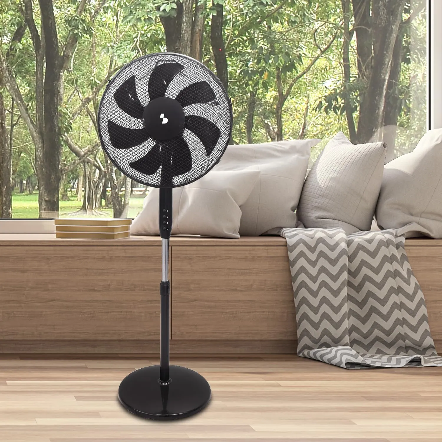 Beper P206VEN120 ventilateur sur pied noir 40 cm 7 pales