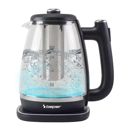 Beper P101BOL200 bouilloire verre 1,8 L avec filtre à thé
