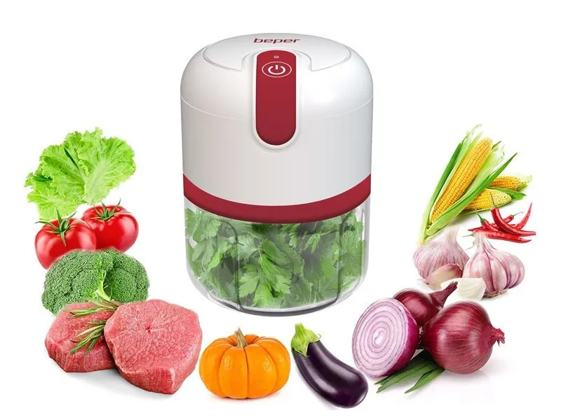 Beper P102ROB050 mini hachoir USB 250 ml rouge 3,7 V