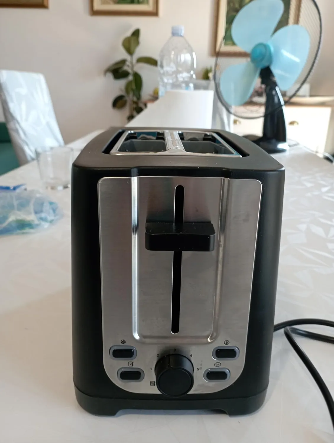 bella grille-pain 4 tranches inox noir fentes extra-larges