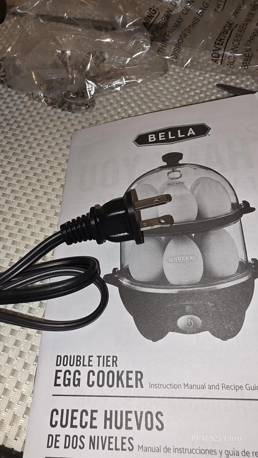 La Bella cuiseur à œufs double étage 12 œufs noir